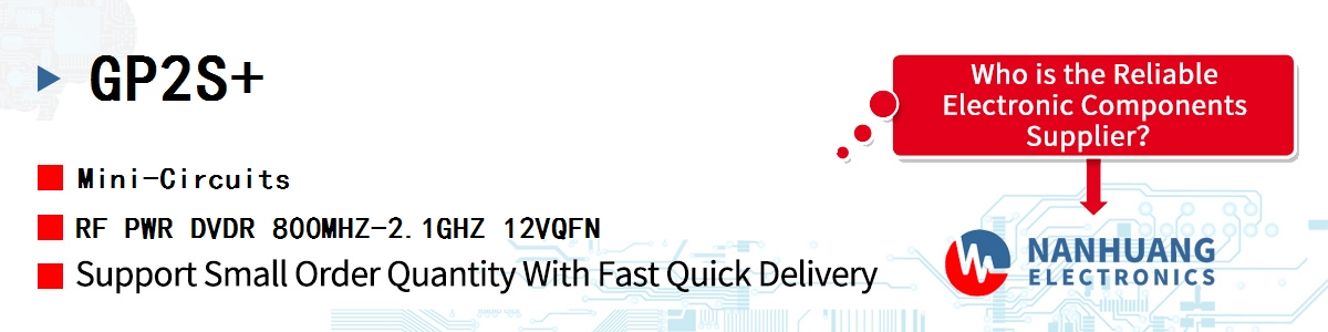GP2S+ Mini-Circuits RF PWR DVDR 800MHZ-2.1GHZ 12VQFN